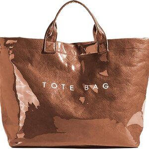 Paper Tote Bag PVC Surface Womens Vintage Clear Handbag Satchel